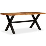Table à manger Bois d'acacia massif et manguier 180x90x76 cm – Image 2