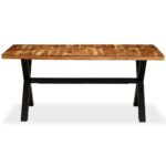 Table à manger Bois d'acacia massif et manguier 180x90x76 cm – Image 3