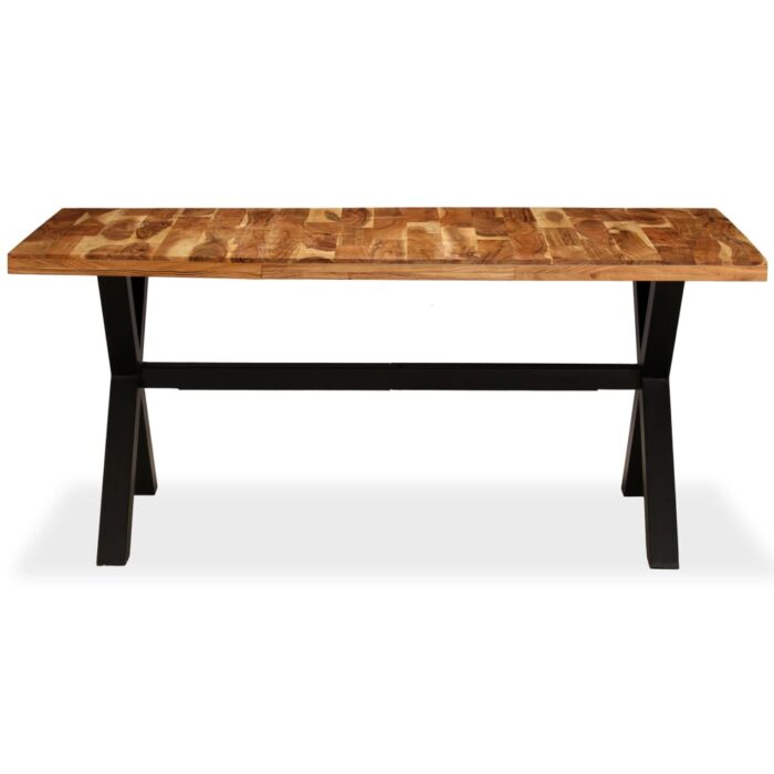 Table à manger Bois d'acacia massif et manguier 180x90x76 cm – Image 3