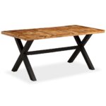 Table à manger Bois d'acacia massif et manguier 180x90x76 cm – Image 9