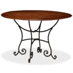 Table de salle à manger Bois acacia avec finition miel 120x76cm – Image 10