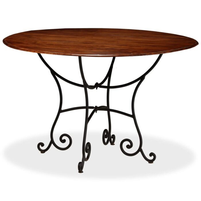 Table de salle à manger Bois acacia avec finition miel 120x76cm – Image 10