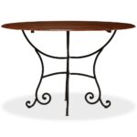 Table de salle à manger Bois acacia avec finition miel 120x76cm – Image 2