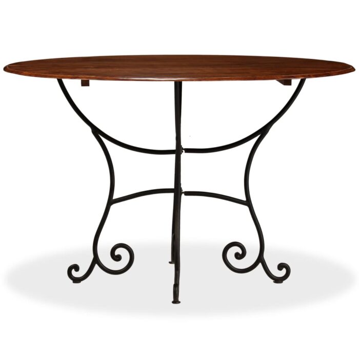 Table de salle à manger Bois acacia avec finition miel 120x76cm – Image 2