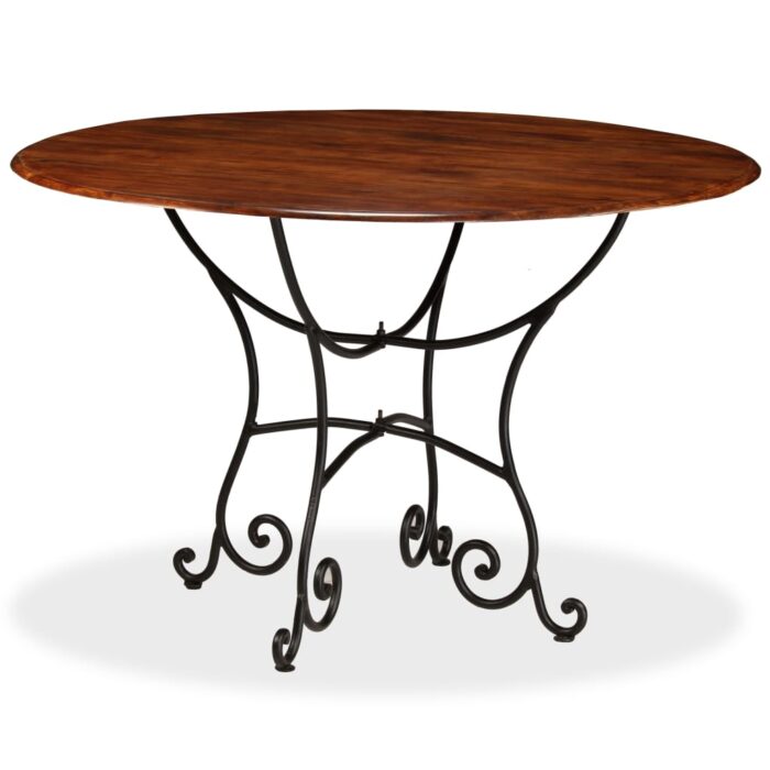 Table de salle à manger Bois acacia avec finition miel 120x76cm – Image 3