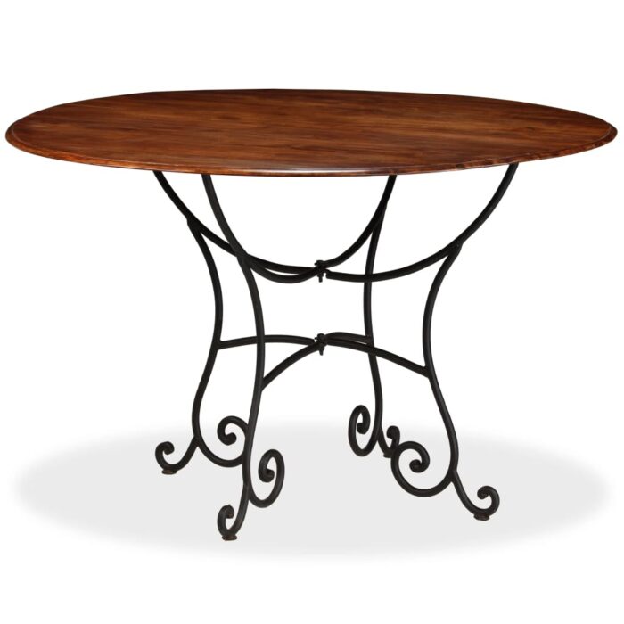 Table de salle à manger Bois acacia avec finition miel 120x76cm – Image 7