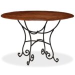Table de salle à manger Bois acacia avec finition miel 120x76cm – Image 9