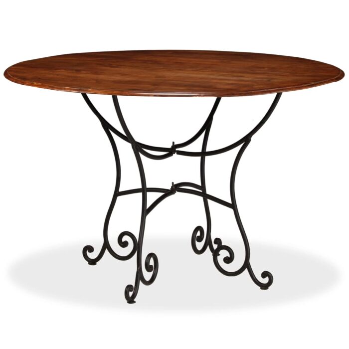 Table de salle à manger Bois acacia avec finition miel 120x76cm – Image 9