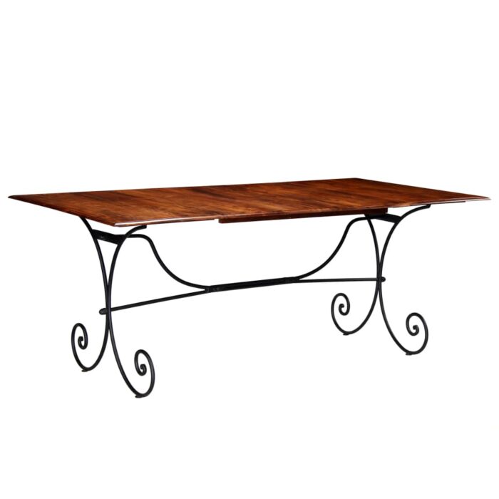 Table de salle à manger Bois avec finition miel 200x100x76 cm – Image 1