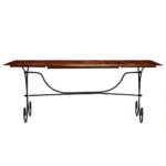 Table de salle à manger Bois avec finition miel 200x100x76 cm – Image 2