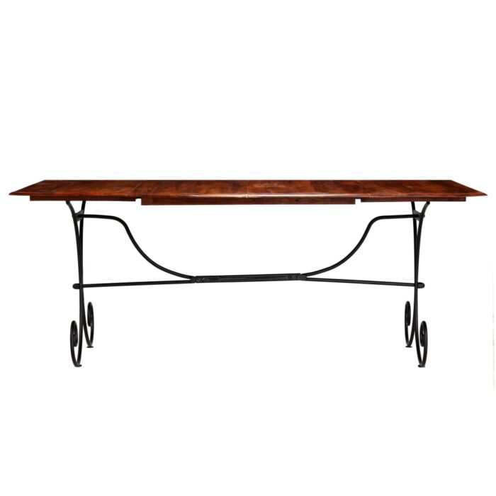 Table de salle à manger Bois avec finition miel 200x100x76 cm – Image 2