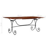 Table de salle à manger Bois avec finition miel 200x100x76 cm – Image 7