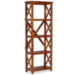 Bibliothèque Bois massif d'acacia et finition miel 60x30x160 cm – Image 12