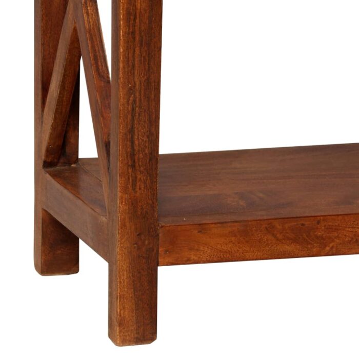 Bibliothèque Bois massif d'acacia et finition miel 60x30x160 cm – Image 7