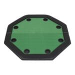 Table de poker pliable pour 8 joueurs 2 plis Octogonale Vert – Image 3
