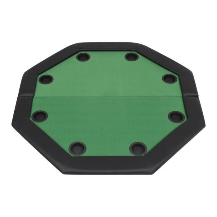 Table de poker pliable pour 8 joueurs 2 plis Octogonale Vert – Image 3