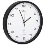 Horloge murale radioguidée Mouvement à quartz 31 cm Blanc/noir – Image 3