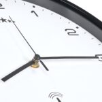 Horloge murale radioguidée Mouvement à quartz 31 cm Blanc/noir – Image 4