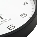 Horloge murale radioguidée Mouvement à quartz 31 cm Blanc/noir – Image 5