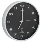Horloge murale radioguidée avec mouvement à quartz 31 cm Noir – Image 3