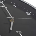 Horloge murale radioguidée avec mouvement à quartz 31 cm Noir – Image 4