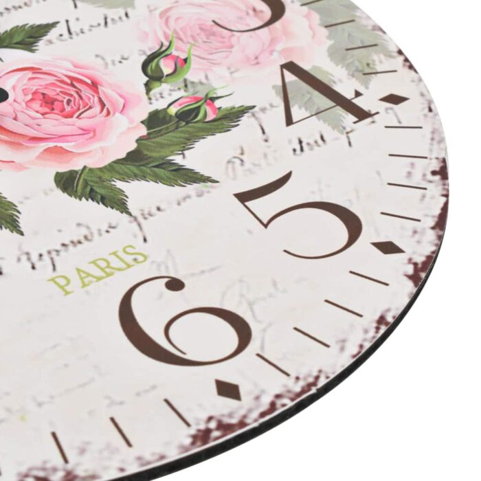 Horloge murale vintage Fleur 30 cm – Image 4