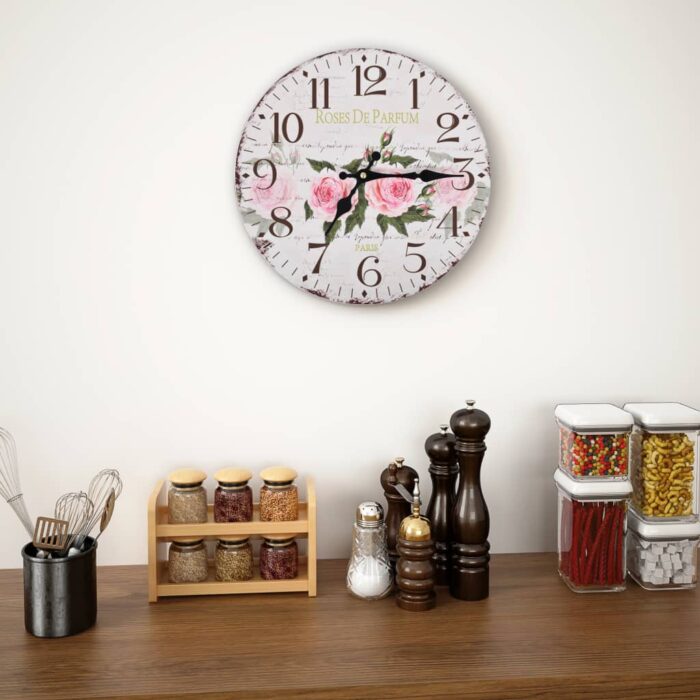 VXL8718475589761_m_en_hd_1.jpg Horloge murale vintage Fleur 30 cm – Image 1