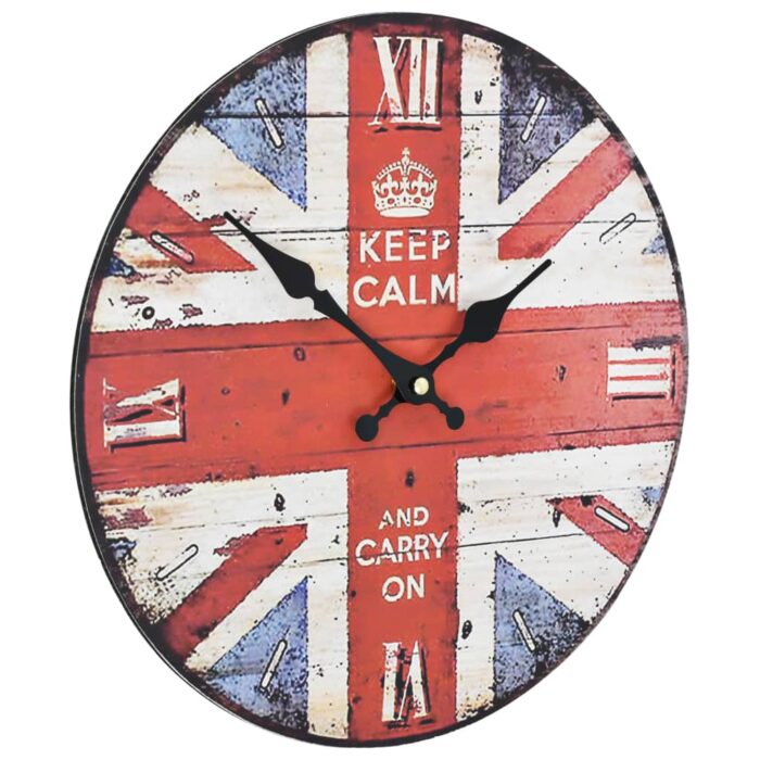 Horloge murale vintage Royaume-Uni 30 cm – Image 2