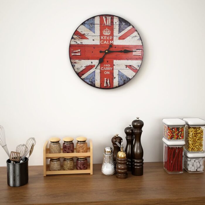 Horloge murale vintage Royaume-Uni 30 cm – Image 1
