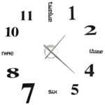 Horloge murale 3D Design moderne 100 cm XXL Noir – Image 2