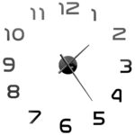 Horloge murale 3D Design moderne 100 cm XXL Noir – Image 2