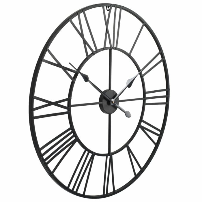 Horloge murale vintage avec mouvement à quartz Métal 80 cm XXL – Image 2