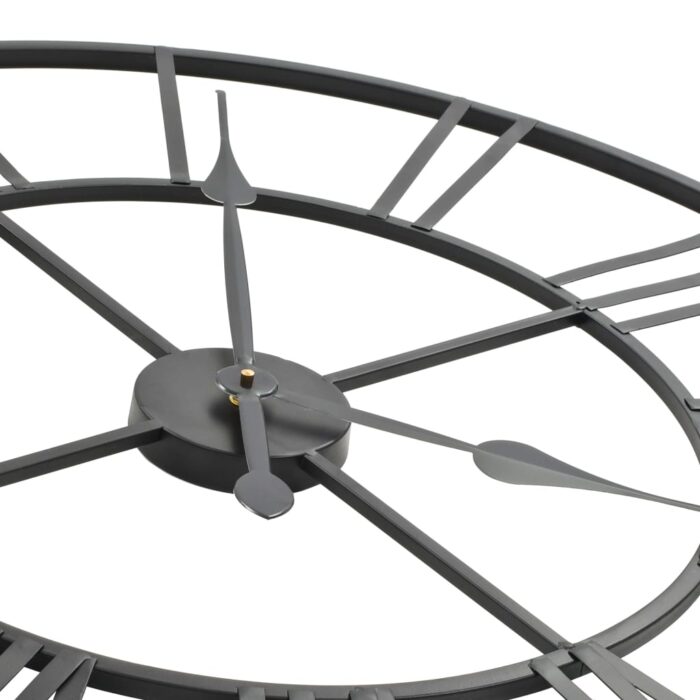 Horloge murale vintage avec mouvement à quartz Métal 80 cm XXL – Image 3