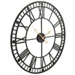 Horloge murale vintage avec mouvement à quartz Métal 60 cm XXL – Image 2