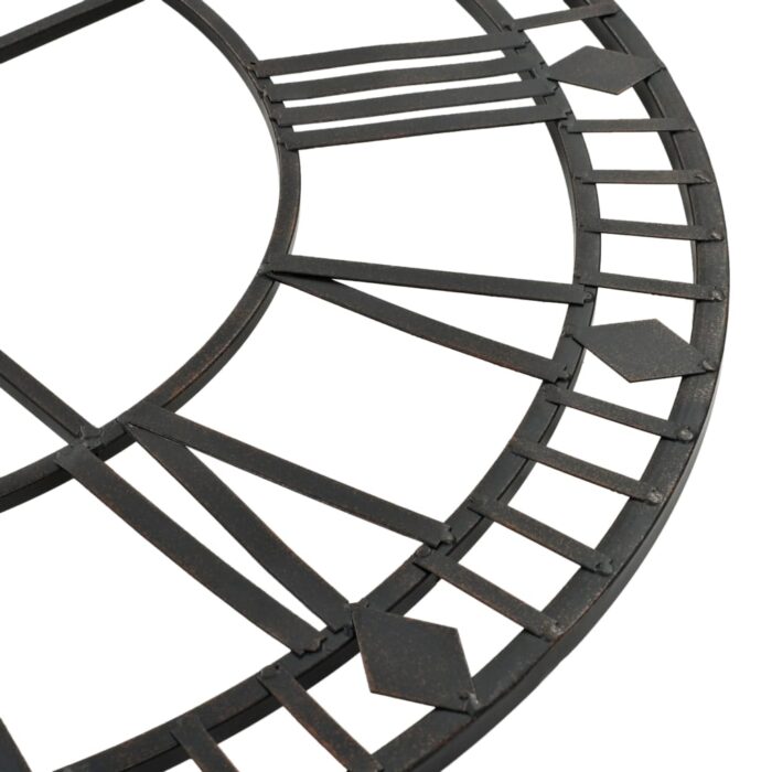 Horloge murale vintage avec mouvement à quartz Métal 60 cm XXL – Image 4