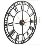 Horloge murale vintage avec mouvement à quartz Métal 60 cm XXL – Image 5