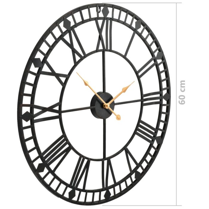 Horloge murale vintage avec mouvement à quartz Métal 60 cm XXL – Image 5