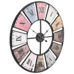 Horloge murale vintage avec mouvement à quartz 60 cm XXL – Image 2