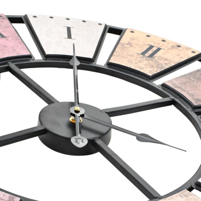 Horloge murale vintage avec mouvement à quartz 60 cm XXL – Image 3