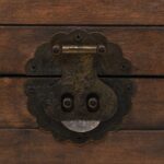 Coffre de rangement Bois massif style vintage 120x30x40 cm – Image 2