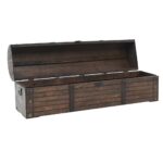 Coffre de rangement Bois massif style vintage 120x30x40 cm – Image 5