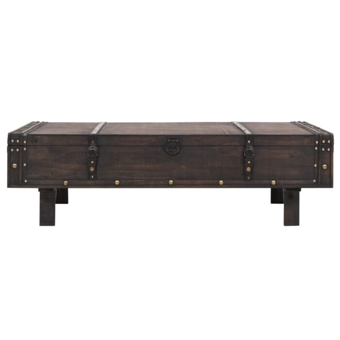 Table basse contreplaqué style vintage 120x55x35 cm – Image 2