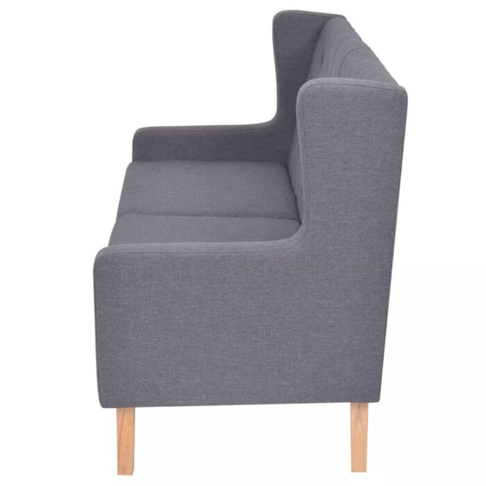 Ensemble de canapés 2 pcs tissu gris – Image 7