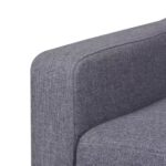 Ensemble de canapés 2 pcs tissu gris – Image 9