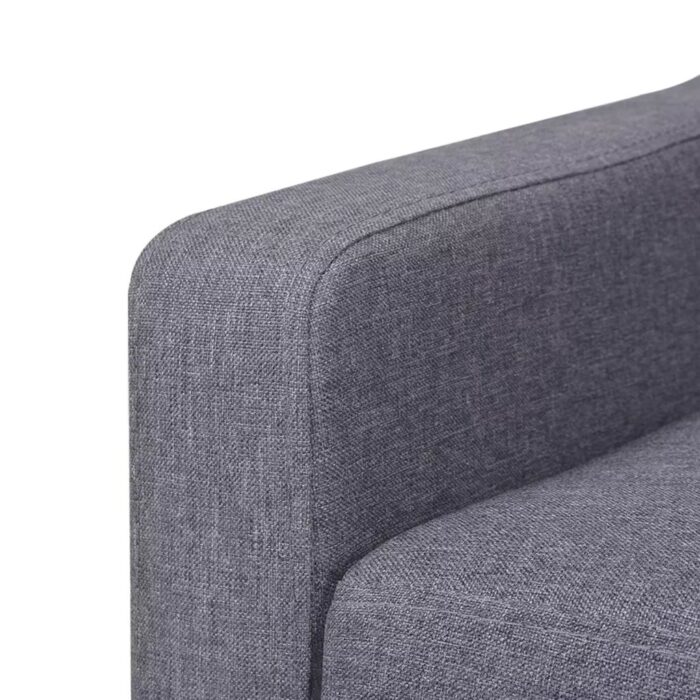 Ensemble de canapés 2 pcs tissu gris – Image 9