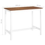 Table de bar Bois massif 108x60x91 cm – Image 4