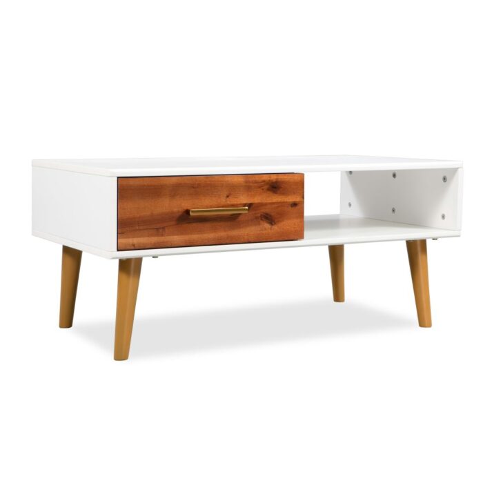 Table basse Bois d'acacia massif 90x50x40 cm – Image 1