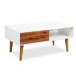 Table basse Bois d'acacia massif 90x50x40 cm – Image 2