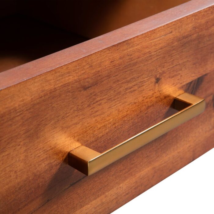 Table basse Bois d'acacia massif 90x50x40 cm – Image 4