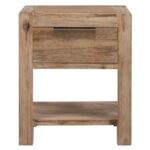 Table de chevet avec tiroir 40x30x48 cm Bois d'acacia solide – Image 2